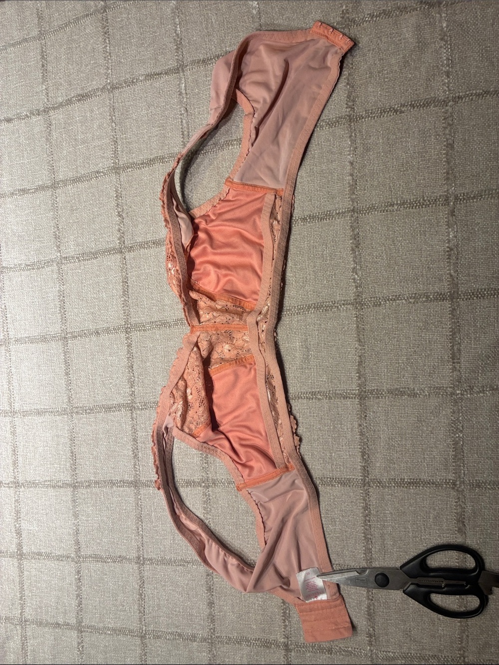 Breezies Lace-Trim Soft Peach Bra